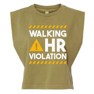 Human Resources Walking Hr Violation Garment-Dyed Women's Muscle Tee