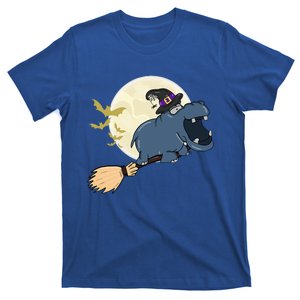 Hippo Ride Witch Shotgun Hippopotamus Halloween T-Shirt