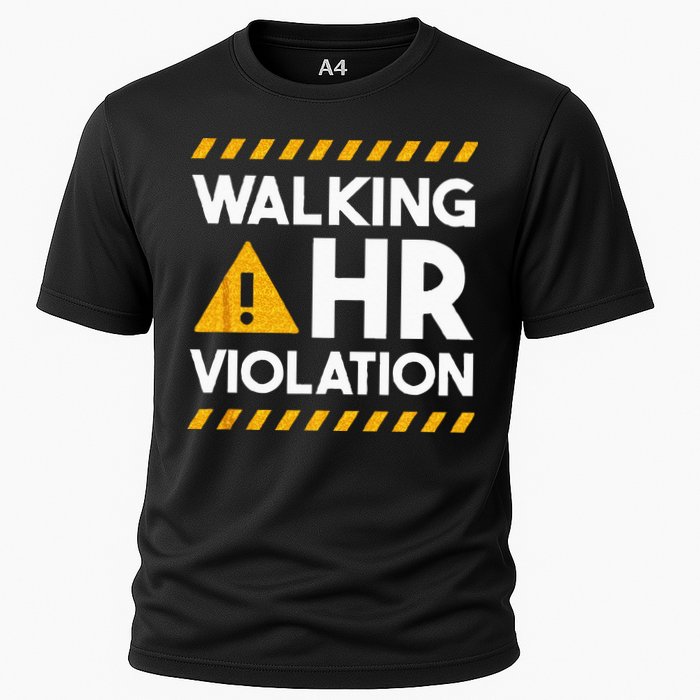 Human Resources Walking HR Violation Cooling Performance Crew T-Shirt