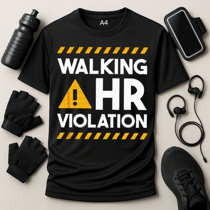Human Resources Walking HR Violation Cooling Performance Crew T-Shirt
