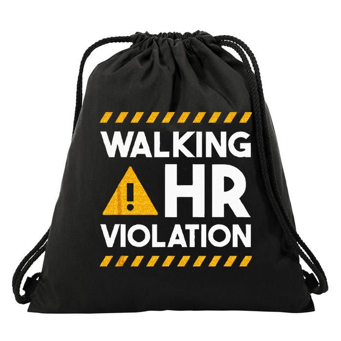 Human Resources Walking HR Violation Drawstring Bag