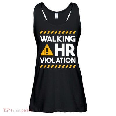 Human Resources Walking HR Violation Ladies Essential Flowy Tank