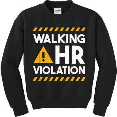 Human Resources Walking HR Violation Kids Sweatshirt