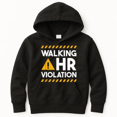 Human Resources Walking HR Violation Kids Hoodie