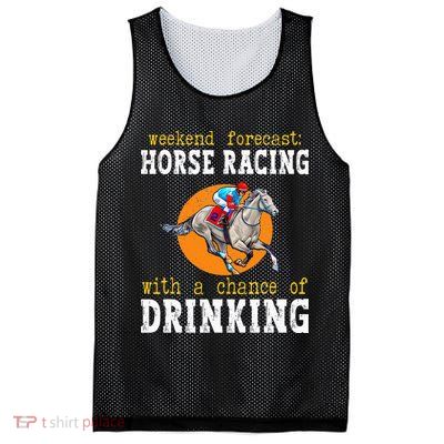 Horse racing with a chance of drinking for ky derby Mesh Reversible Basketball Jersey Tank