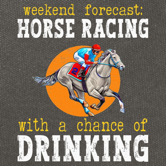 Horse racing with a chance of drinking for ky derby Cotton Canvas Backpack