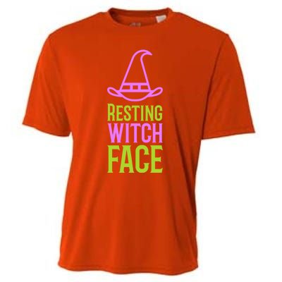 Halloween Resting Witch Face Gift Cooling Performance Crew T-Shirt