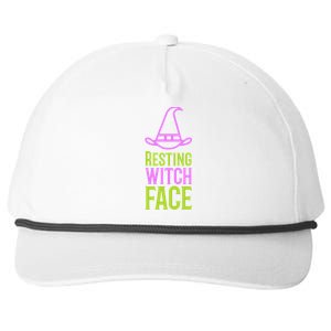 Halloween Resting Witch Face Gift Snapback Five-Panel Rope Hat