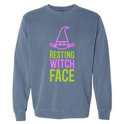 Halloween Resting Witch Face Gift Garment-Dyed Sweatshirt