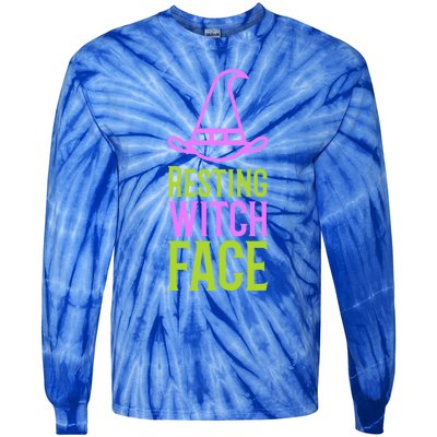 Halloween Resting Witch Face Gift Tie-Dye Long Sleeve Shirt