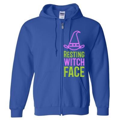 Halloween Resting Witch Face Gift Full Zip Hoodie