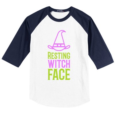 Halloween Resting Witch Face Gift Baseball Sleeve Shirt