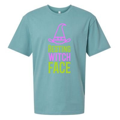 Halloween Resting Witch Face Gift Sueded Cloud Jersey T-Shirt