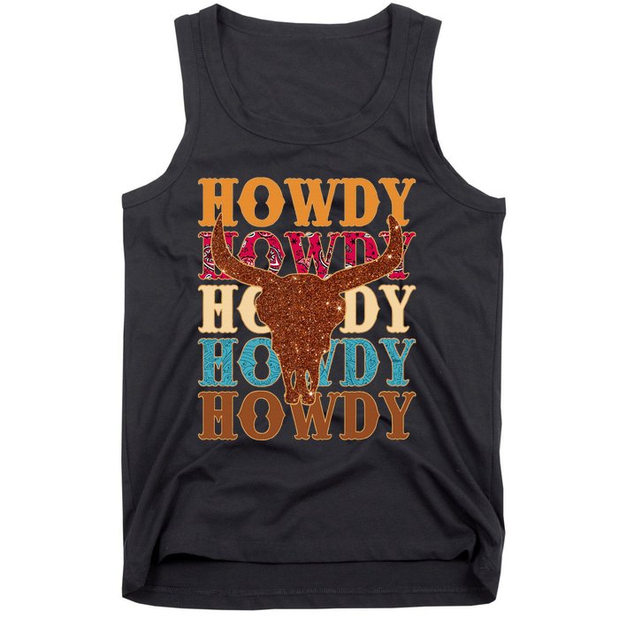 Howdy Rodeo Western Country Southern Cowgirl Vintage Tank Top