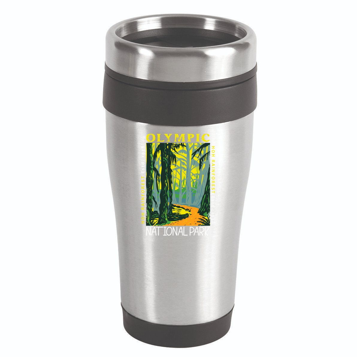 Hoh Rainforest Washington National Park Vintage Gift 16oz Travel Tumbler