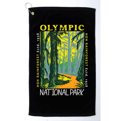 Hoh Rainforest Washington National Park Vintage Gift Golf Towel