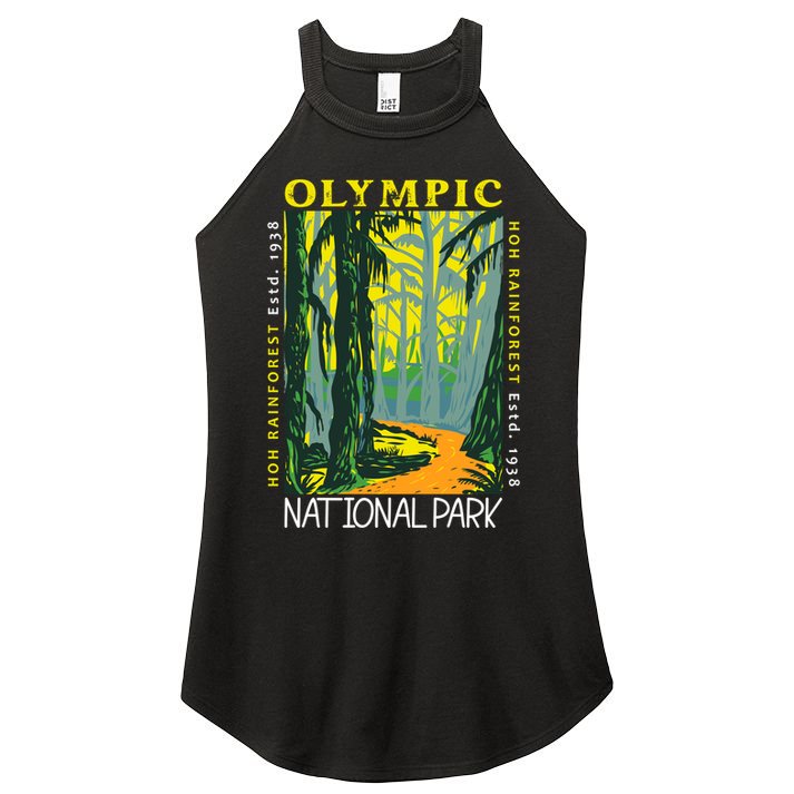 Hoh Rainforest Washington National Park Vintage Gift Women's Perfect Tri Rocker Tank