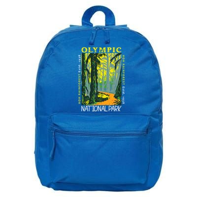 Hoh Rainforest Washington National Park Vintage Gift 16 in Basic Backpack