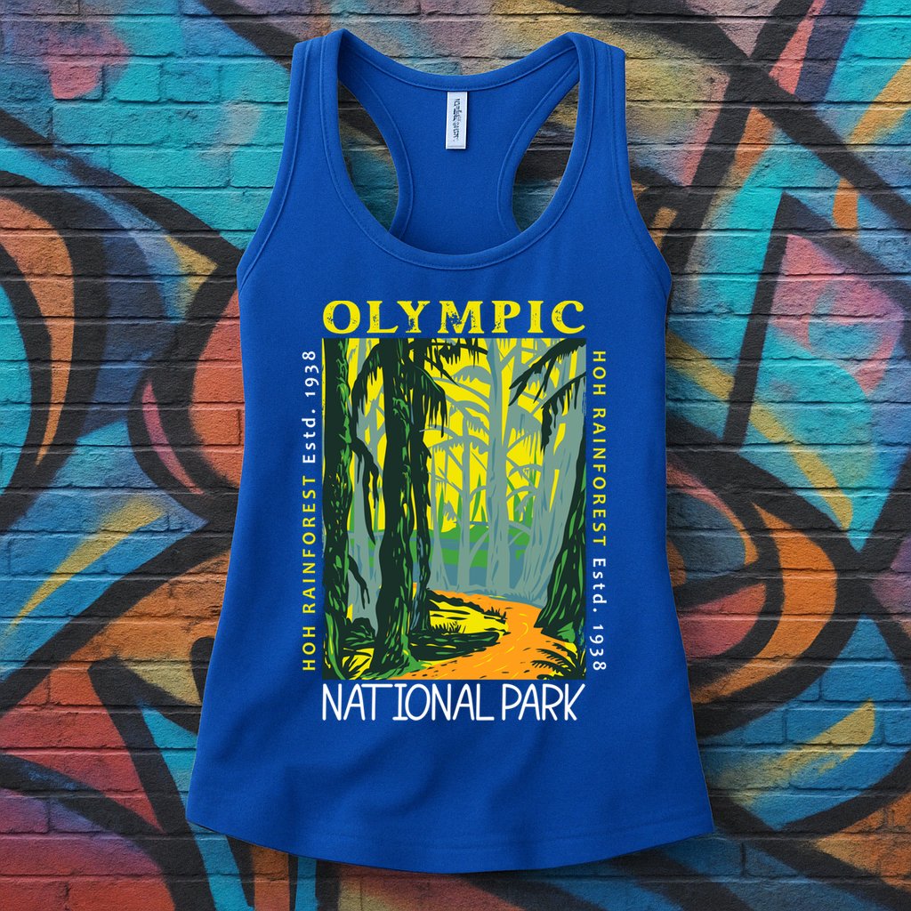 Hoh Rainforest Washington National Park Vintage Gift Womens Tank Top