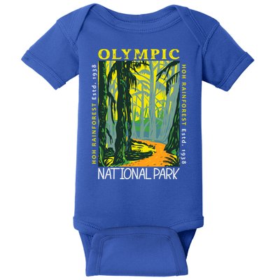 Hoh Rainforest Washington National Park Vintage Gift Baby Bodysuit