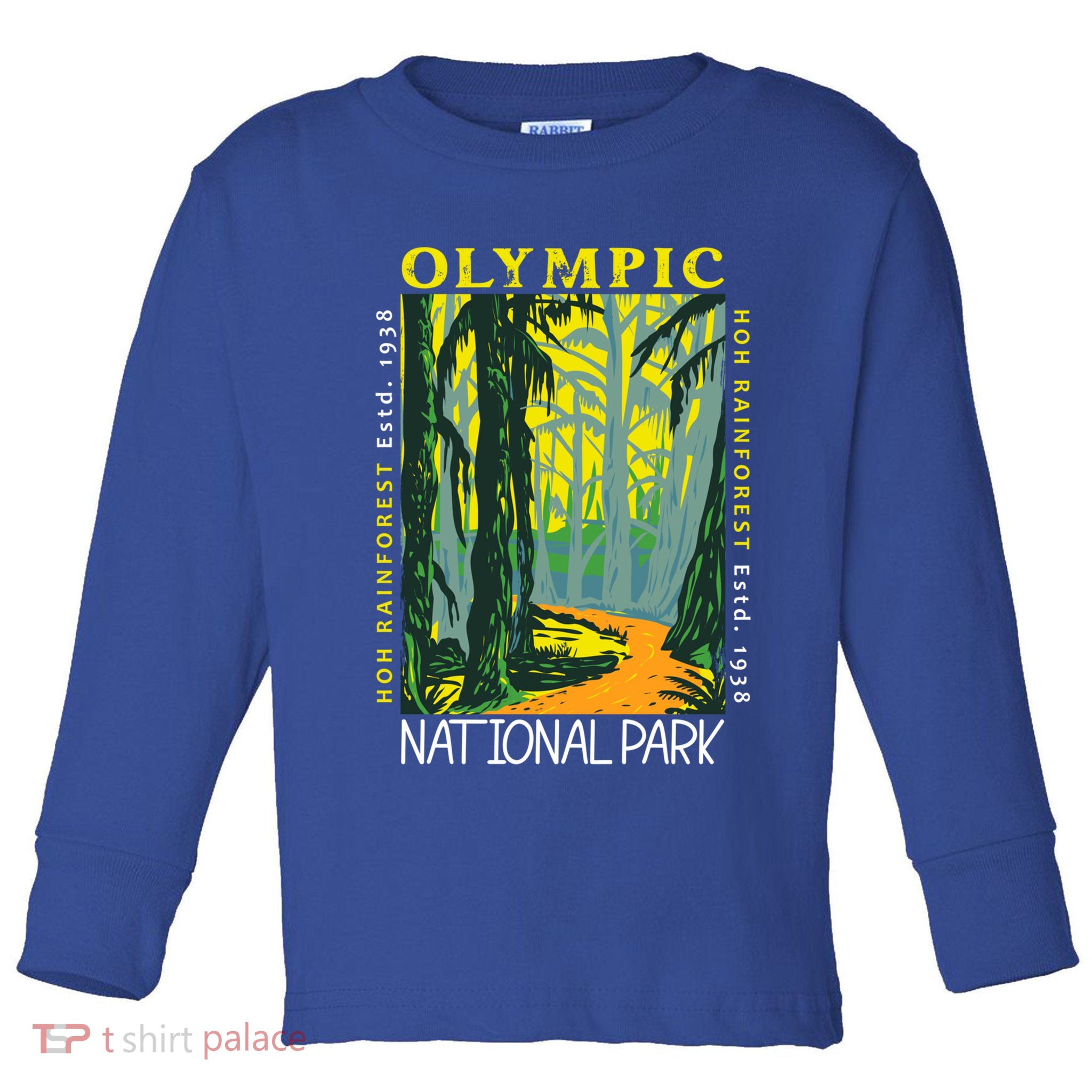 Hoh Rainforest Washington National Park Vintage Gift Toddler Long Sleeve Shirt