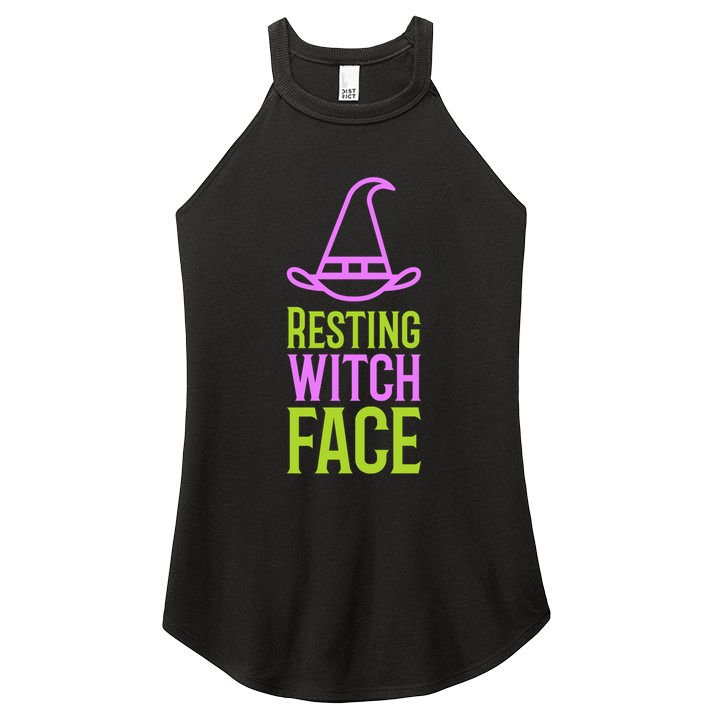 Halloween Resting Witch Face Gift Women's Perfect Tri Rocker Tank