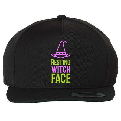 Halloween Resting Witch Face Gift Wool Snapback Cap