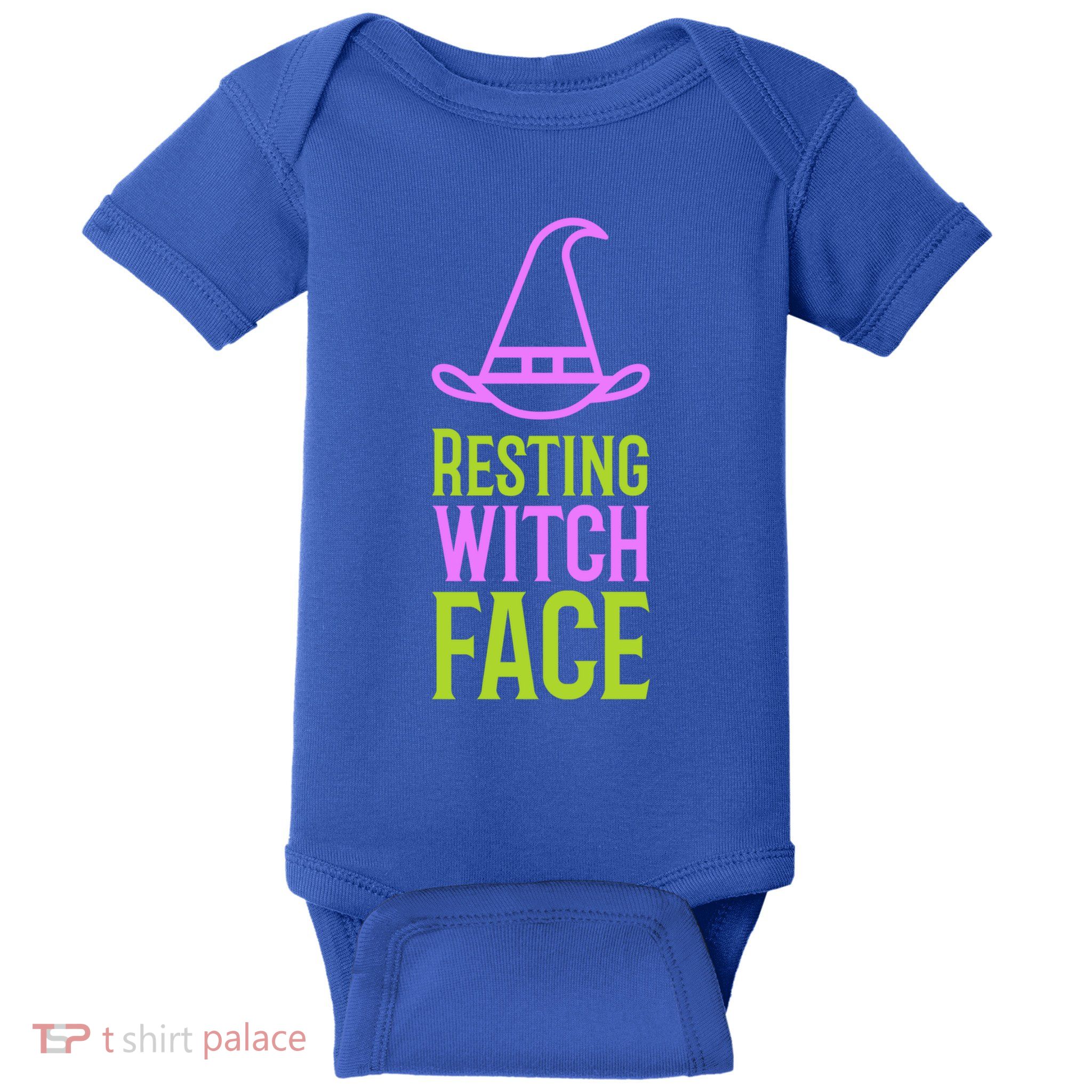 Halloween Resting Witch Face Gift Baby Bodysuit