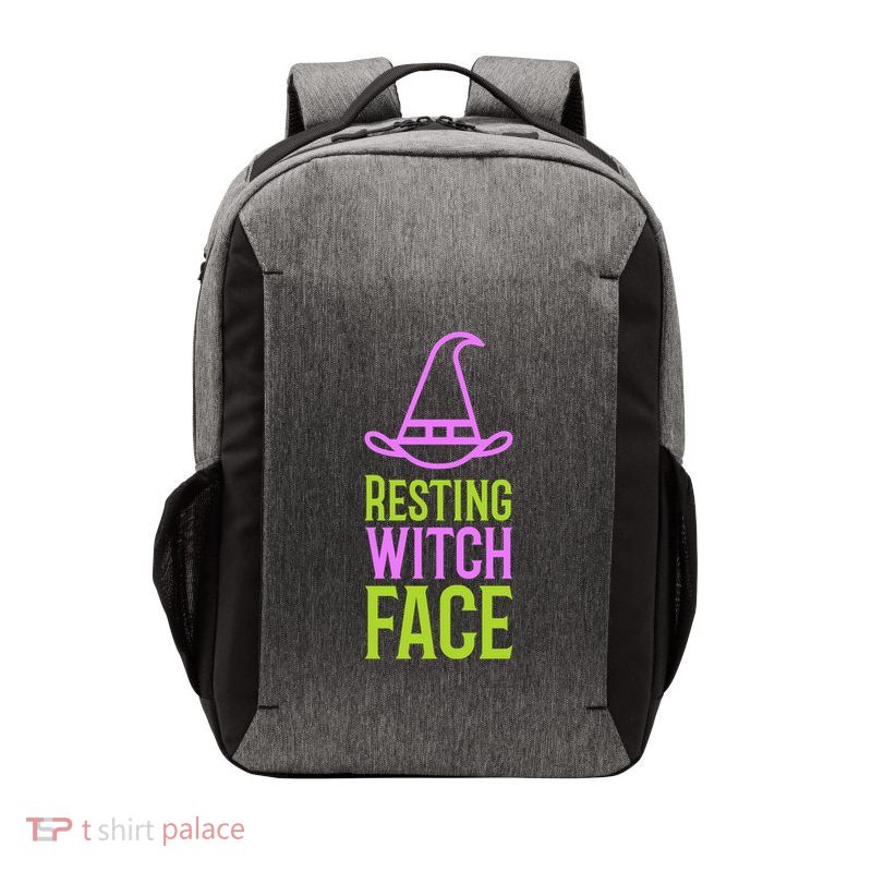 Halloween Resting Witch Face Gift Vector Backpack