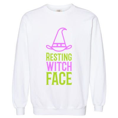 Halloween Resting Witch Face Gift Garment-Dyed Sweatshirt