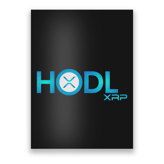 Hodl Ripple Xrp Moon Crypto Currency Poster