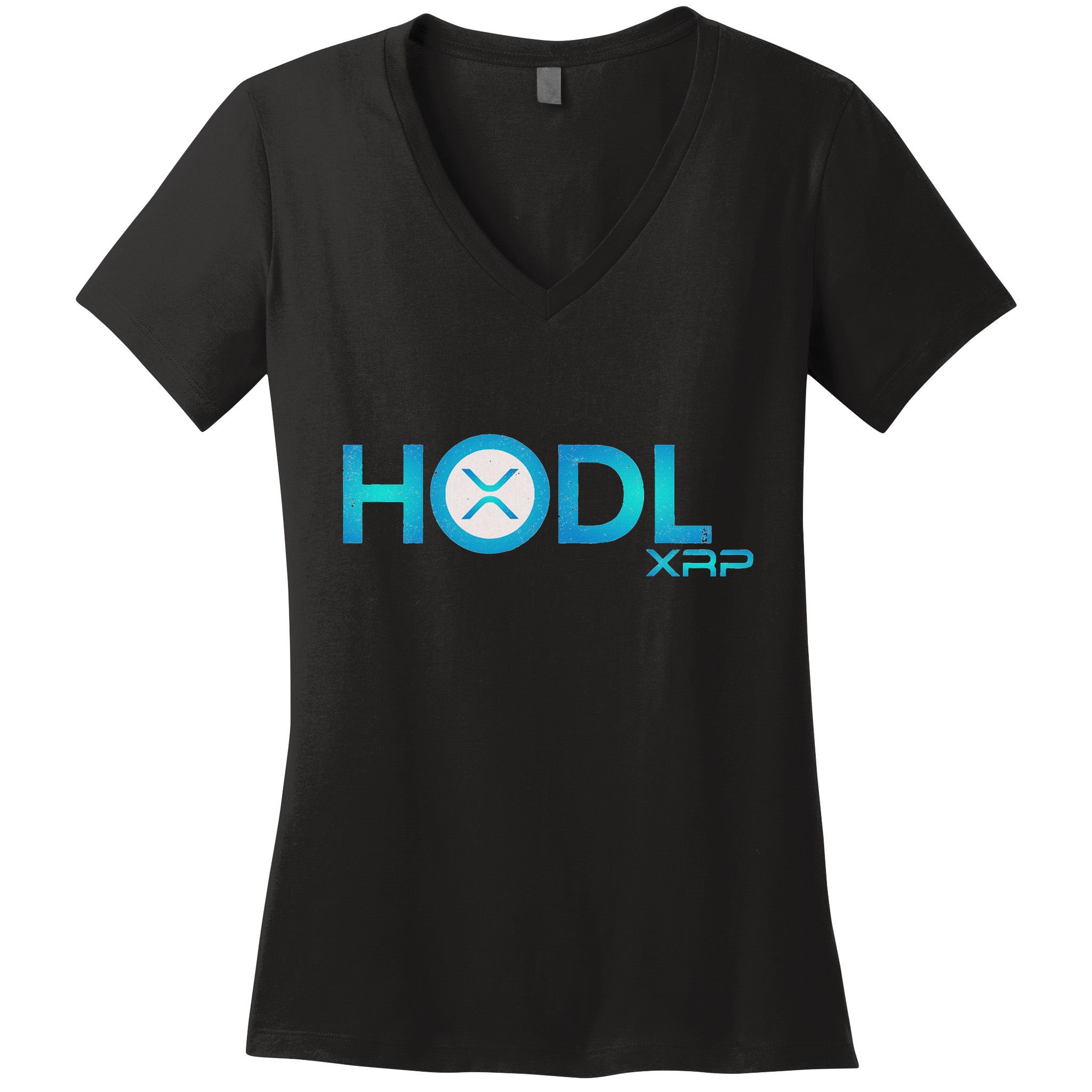 Hodl Ripple Xrp Moon Crypto Currency Women's V-Neck T-Shirt