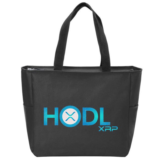 Hodl Ripple Xrp Moon Crypto Currency Zip Tote Bag