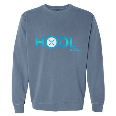 Hodl Ripple Xrp Moon Crypto Currency Garment-Dyed Sweatshirt