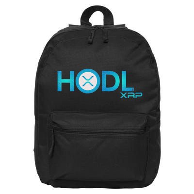 Hodl Ripple Xrp Moon Crypto Currency 16 in Basic Backpack