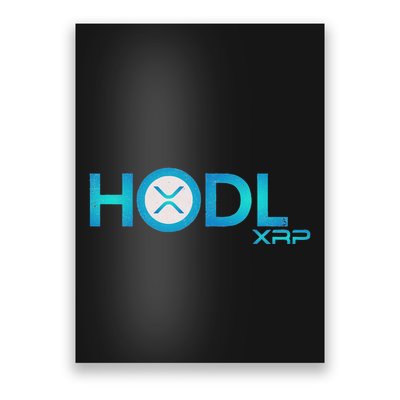 Hodl Ripple Xrp Moon Crypto Currency Poster