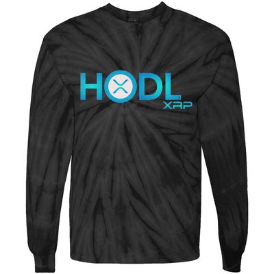 Hodl Ripple Xrp Moon Crypto Currency Tie-Dye Long Sleeve Shirt