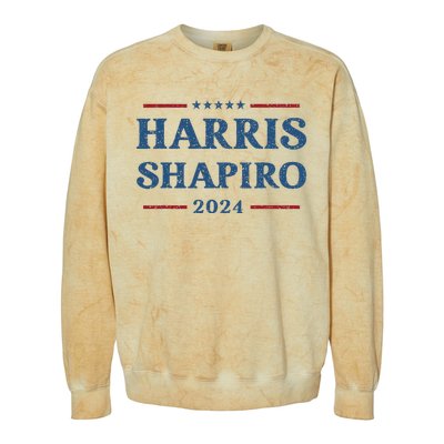 Harris Shapiro 2024 Kamala Harris For President Political Colorblast Crewneck Sweatshirt