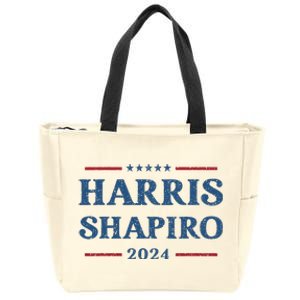 Harris Shapiro 2024 Kamala Harris For President Political Zip Tote Bag