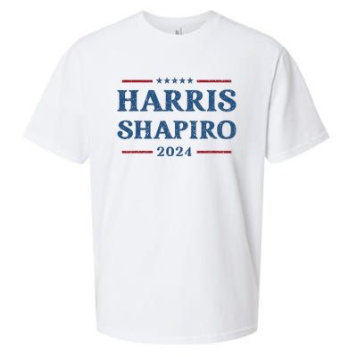 Harris Shapiro 2024 Kamala Harris For President Political Sueded Cloud Jersey T-Shirt