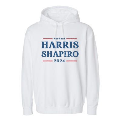 Harris Shapiro 2024 Kamala Harris For President Political Garment-Dyed Fleece Hoodie