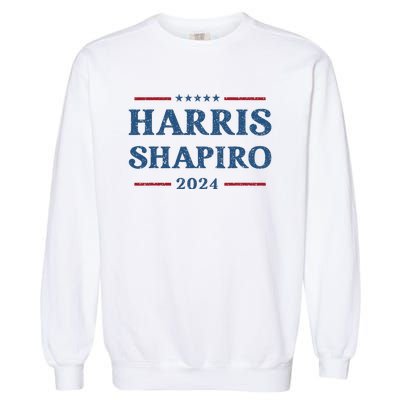 Harris Shapiro 2024 Kamala Harris For President Political Garment-Dyed Sweatshirt