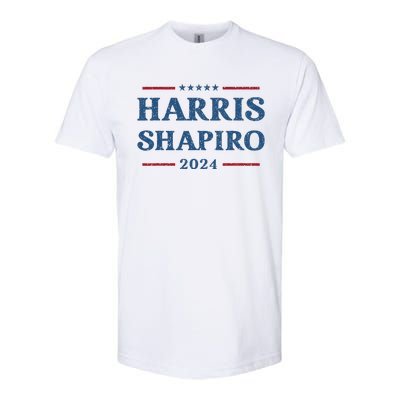 Harris Shapiro 2024 Kamala Harris For President Political Softstyle CVC T-Shirt