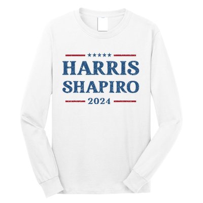 Harris Shapiro 2024 Kamala Harris For President Political Long Sleeve Shirt