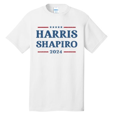 Harris Shapiro 2024 Kamala Harris For President Political Tall T-Shirt