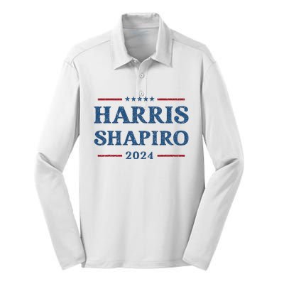 Harris Shapiro 2024 Kamala Harris For President Political Silk Touch Performance Long Sleeve Polo