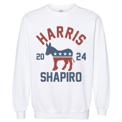 Harris Shapiro 2024 For President Kamala Harris Josh Shapiro Garment-Dyed Sweatshirt