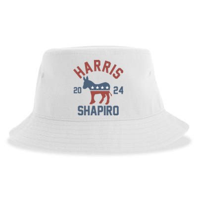 Harris Shapiro 2024 For President Kamala Harris Josh Shapiro Sustainable Bucket Hat