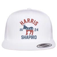 Harris Shapiro 2024 For President Kamala Harris Josh Shapiro Flat Bill Trucker Hat