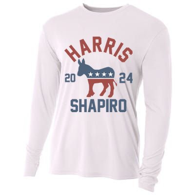 Harris Shapiro 2024 For President Kamala Harris Josh Shapiro Cooling Performance Long Sleeve Crew
